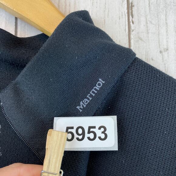 Marmot Black 1/2 Zip Lightweight Pullover Long Sleeve Shirt Men's Large - Picture 14 of 14